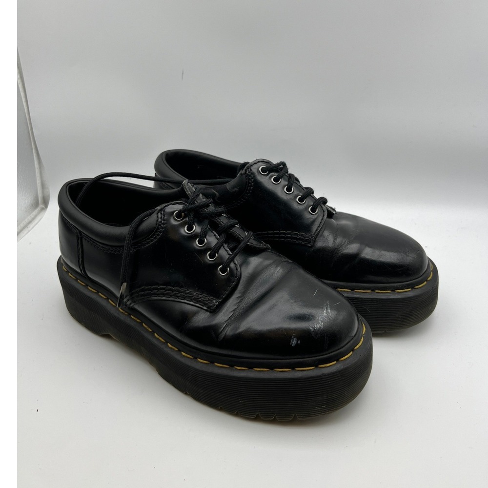 Dr. Martens 8053 Bex Black Smooth Leather Platform 5-Eye Oxford Shoes Mens 7